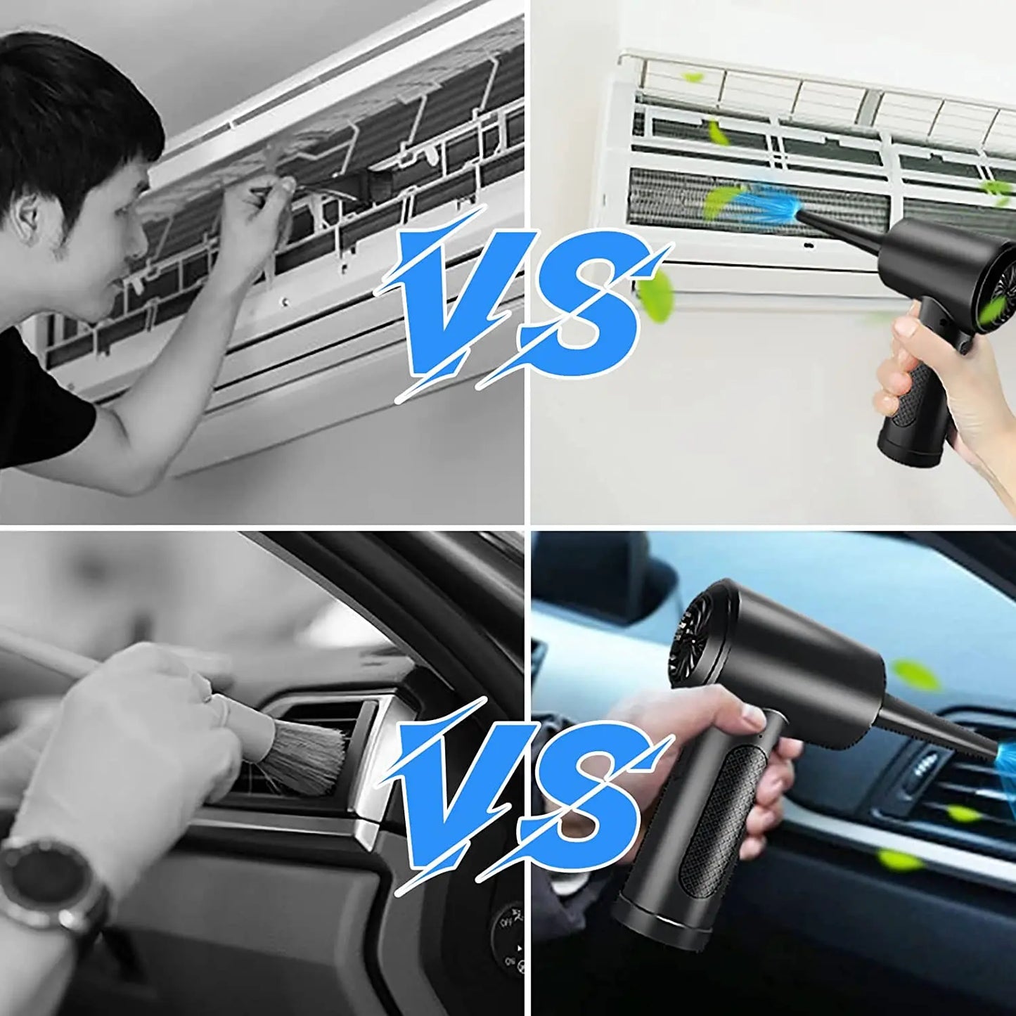 51000 RPM Cordless Compressed Air Duster – Rechargeable Keyboard & PC Cleaner with LED Light