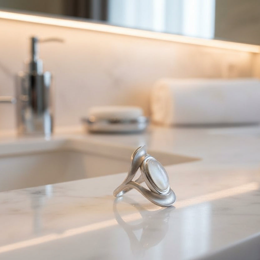 Silver Opal Elegance Ring