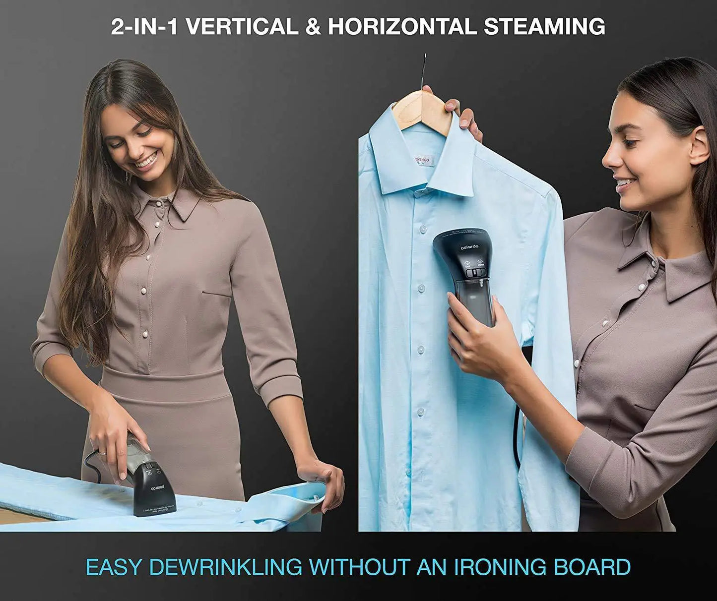 360° Anti-Spill Travel Clothes Steamer – Ultra-Fast Heat-Up, Portable & Powerful Wrinkle Remover