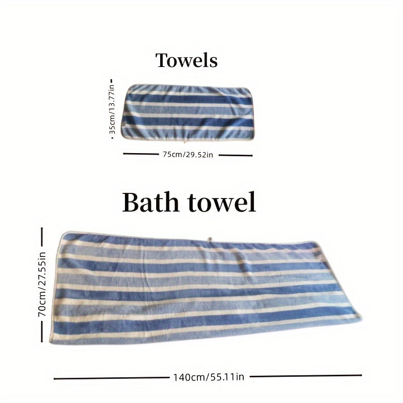 3-Piece Super Soft Absorbent Bath and Shower Towel Set