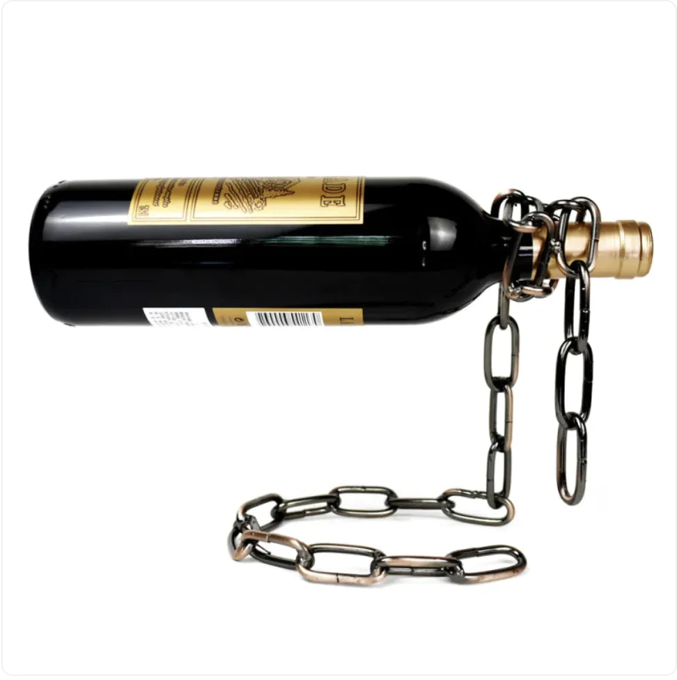 Chain-Hang Metal Wine Display