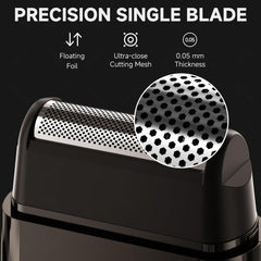 Ultra-Portable Electric Shaver with Precision Floating Blade & Pop-Up Trimmer