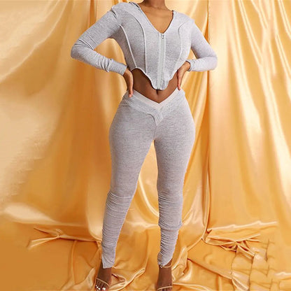 Chic Autumn Hoodie & Leggings Set