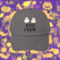 Boo Crew Distressed Cap – Halloween Ghost Hat