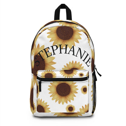 "Bloom with Style – Personalized Sunflower Backpack"