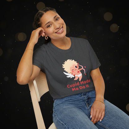 Cupid Made Me Do It T-Shirt – Funny Valentine Cupid Graphic Tee