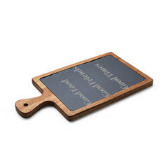 Personalized Acacia Charcuterie Board with Slate