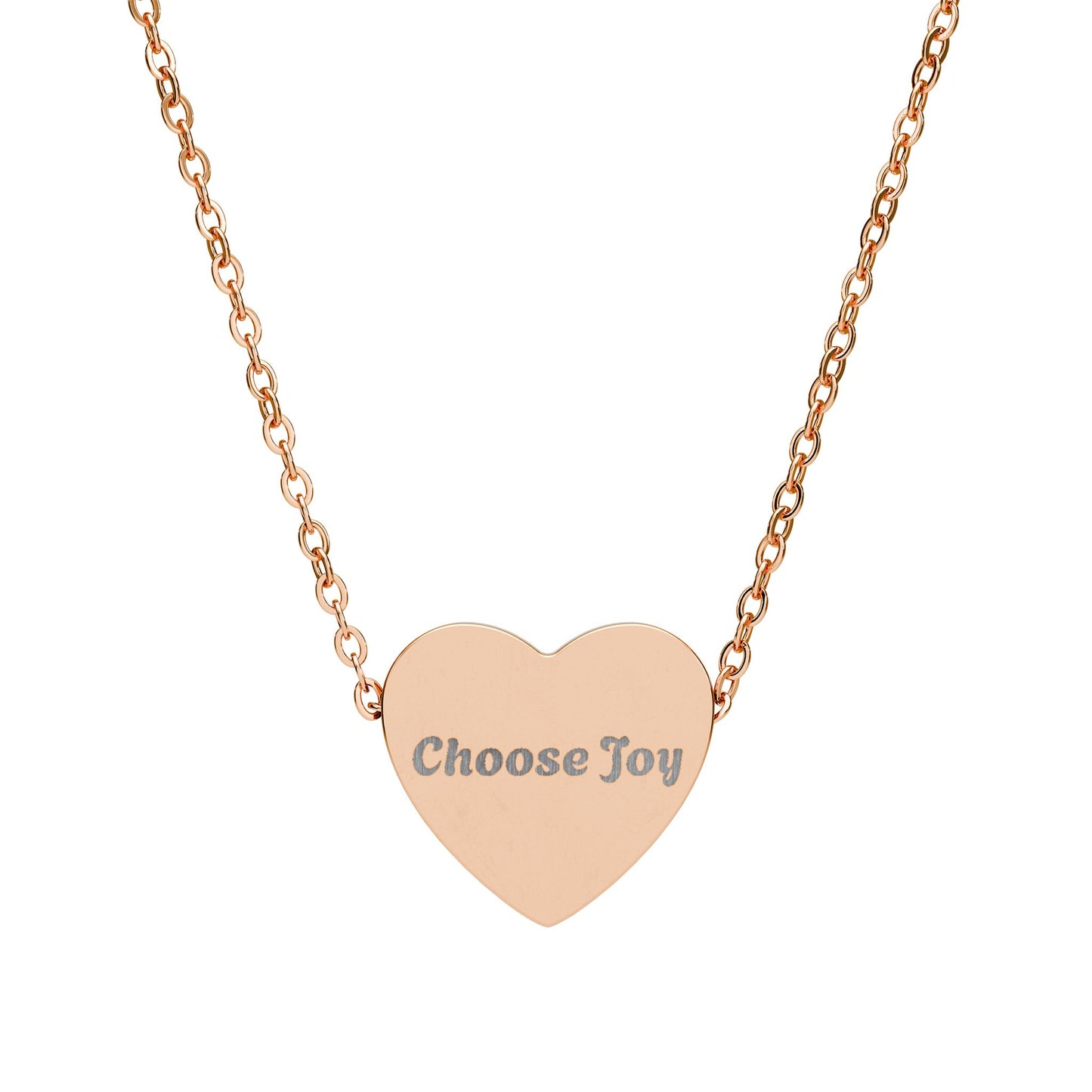 Engraved Heart Necklace – Inspirational Sayings