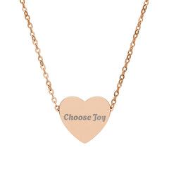 Engraved Heart Necklace – Inspirational Sayings