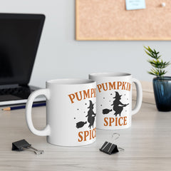 Pumpkin Spice Ceramic Mug, Perfect for Fall, Halloween Gift, Cozy Coffee Cup, Seasonal Decor, Witch Themed Mug