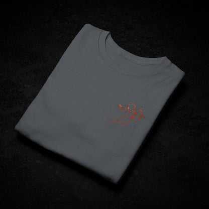 Minimal Cupid T-Shirt – Subtle Heart Illustration Cotton Tee