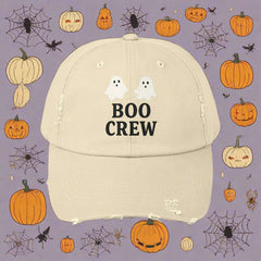 Boo Crew Distressed Cap – Halloween Ghost Hat