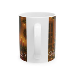 Festive Santa Ceramic Mug - Holiday Gift, Christmas Coffee Cup, Seasonal Decor, Winter Hot Beverage