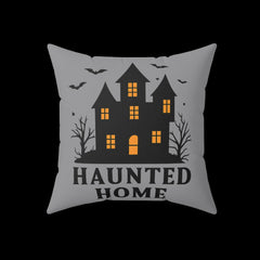 “Haunted Home Halloween Pillow | Cozy Spooky Fall Decorative Cushion”