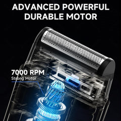 Ultra-Portable Electric Shaver with Precision Floating Blade & Pop-Up Trimmer