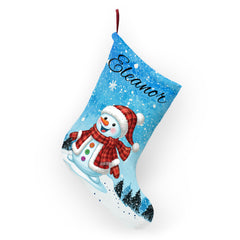Personalized Snowman Christmas Stocking – Custom Name Holiday Decor