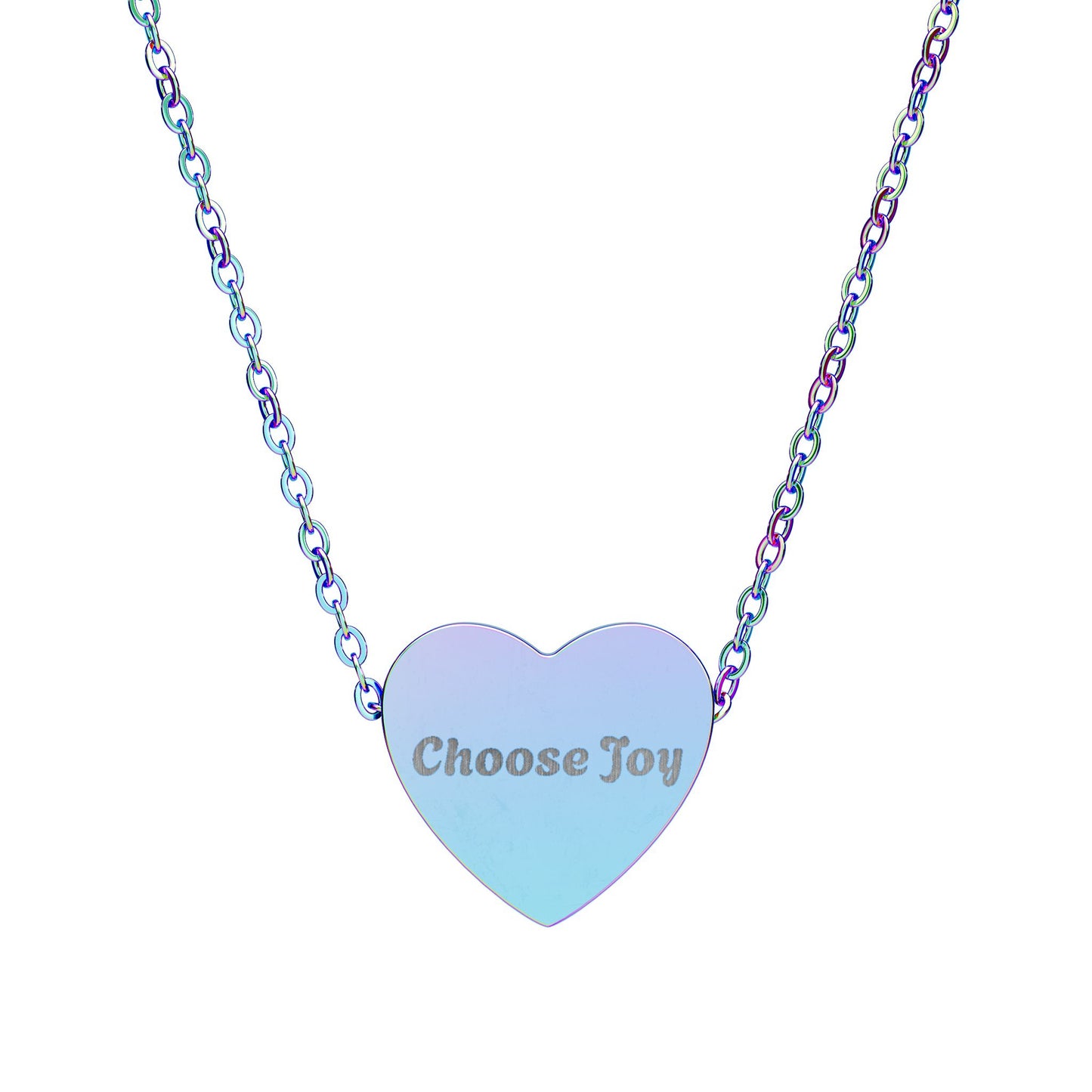 Engraved Heart Necklace – Inspirational Sayings
