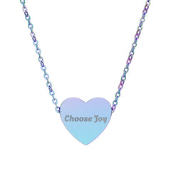 Engraved Heart Necklace – Inspirational Sayings