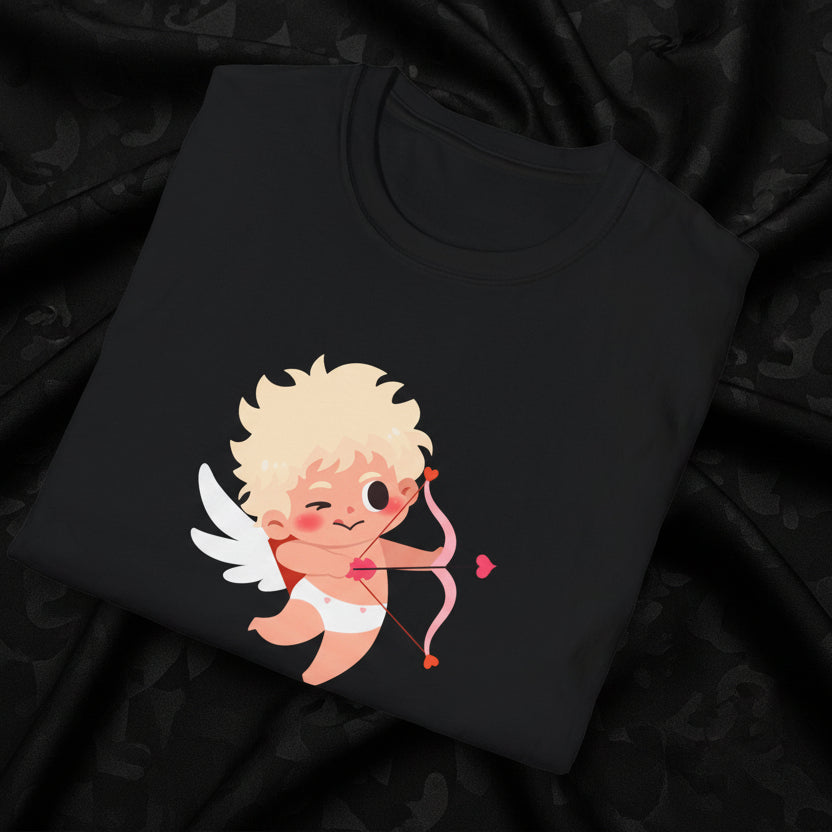 Cupid Made Me Do It T-Shirt – Funny Valentine Cupid Graphic Tee