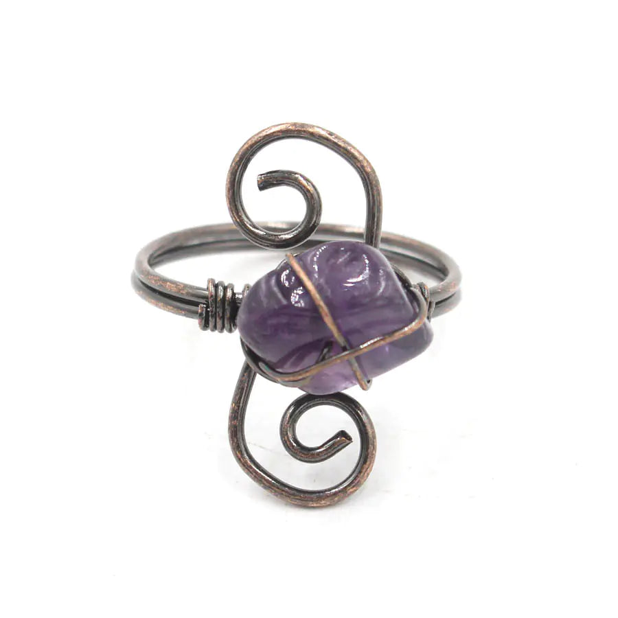 Copper Stone Crystal S-Ring