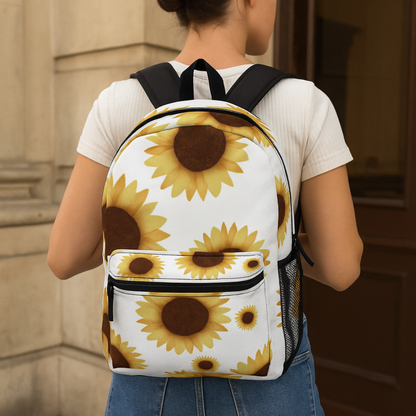 "Bloom with Style – Personalized Sunflower Backpack"