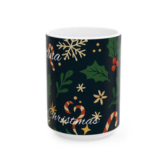 Festive Holiday Ceramic Mug | Christmas Decor, Coffee Lover Gift, Winter Celebration, Hot Chocolate Mug, Stocking Stuffer