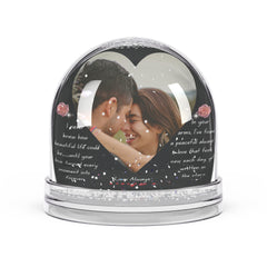 “Love Always” Personalized Couple Snow Globe – Custom Photo & Message Gift