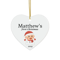 Personalized Baby’s First Christmas Ornament – Custom Photo or Footprint