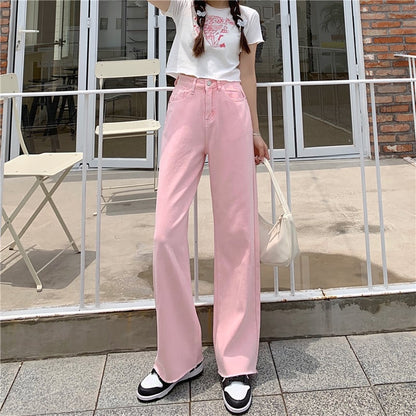 Chic High Waist Wide Leg Jeans