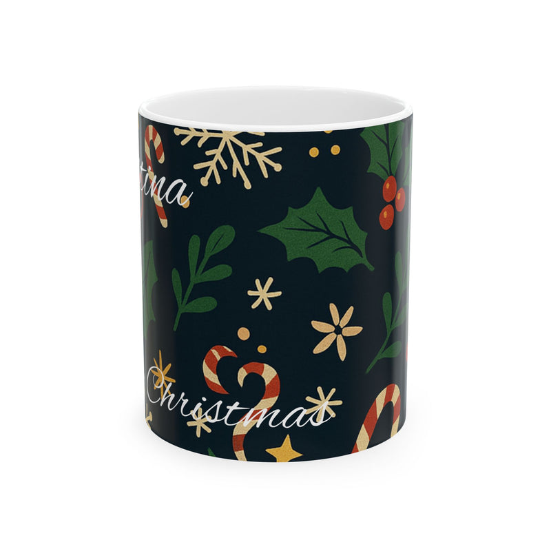 Festive Holiday Ceramic Mug | Christmas Decor, Coffee Lover Gift, Winter Celebration, Hot Chocolate Mug, Stocking Stuffer