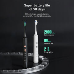ADA-Certified AquaSonic Electric Toothbrush – Black Series, 4 Modes, Smart Timer, 8 Replacement Heads