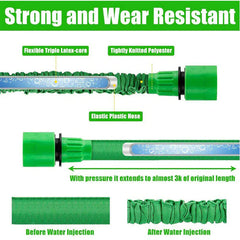 Heavy-Duty Expandable Garden Hose with Nozzle – 25FT to 100FT