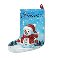 Personalized Snowman Christmas Stocking – Custom Name Holiday Decor