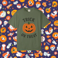 “Halloween Trick-Or-Treat T-Shirt | Pumpkin Graphic Unisex Tee”