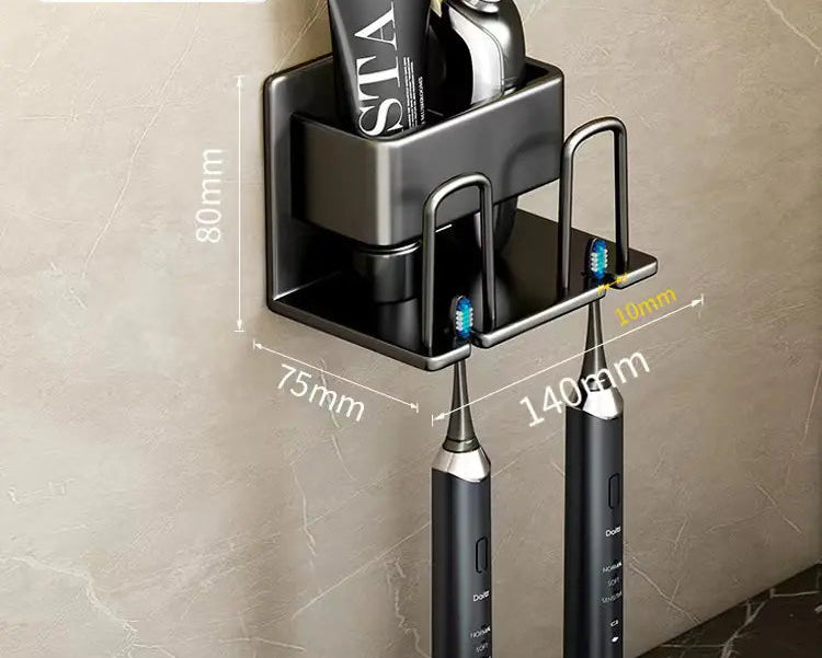 Bathroom Wall Organizer for Toothbrush & Cup