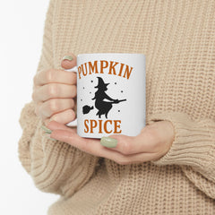 Pumpkin Spice Ceramic Mug, Perfect for Fall, Halloween Gift, Cozy Coffee Cup, Seasonal Decor, Witch Themed Mug