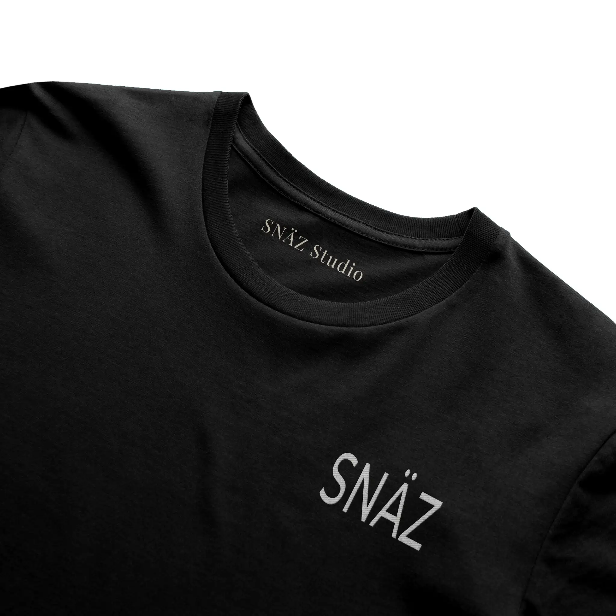 SNAZ Embroidered Black Tee
