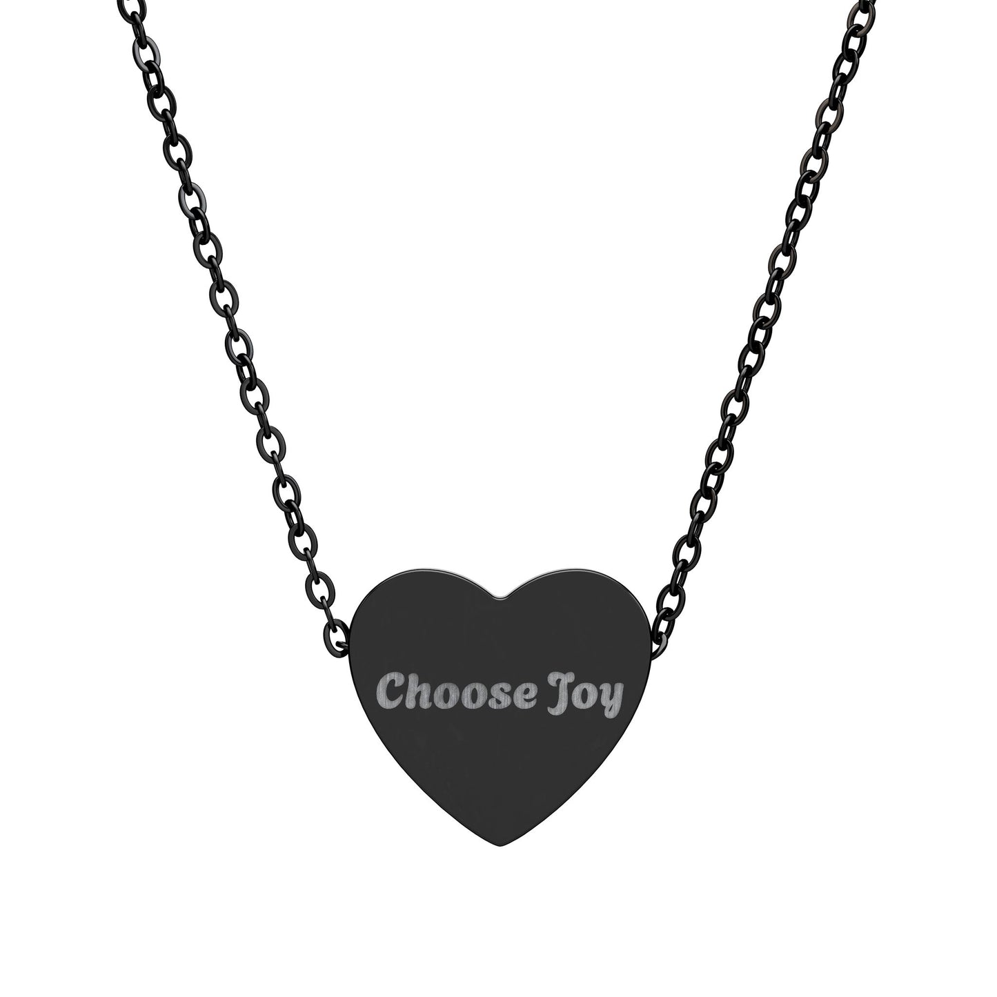 Engraved Heart Necklace – Inspirational Sayings
