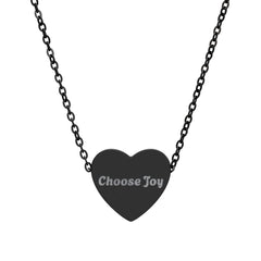 Engraved Heart Necklace – Inspirational Sayings
