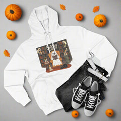 Cozy Spooky Ghost Fleece Hoodie – Cute Halloween Fall Gift