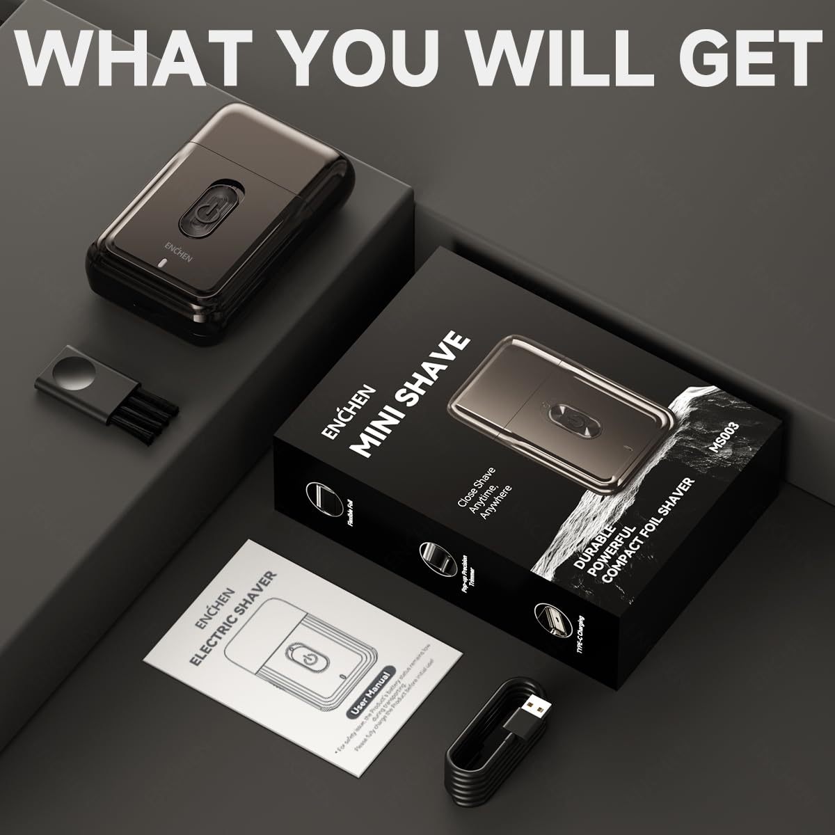 Ultra-Portable Electric Shaver with Precision Floating Blade & Pop-Up Trimmer