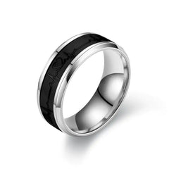 Glowing Heartbeat Stainless Ring