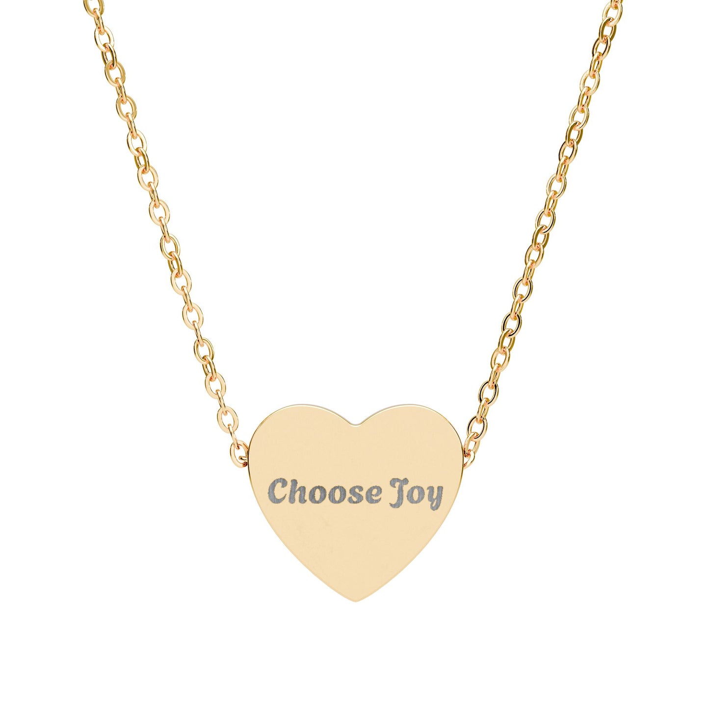 Engraved Heart Necklace – Inspirational Sayings