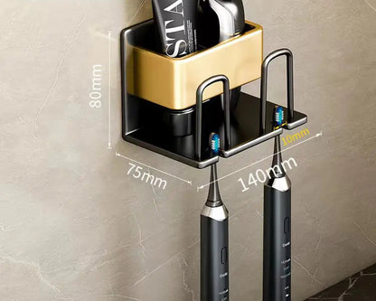 Bathroom Wall Organizer for Toothbrush & Cup