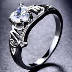Elegant Opal Heart Ring