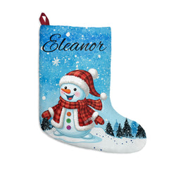 Personalized Snowman Christmas Stocking – Custom Name Holiday Decor