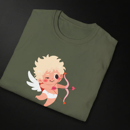 Cupid Made Me Do It T-Shirt – Funny Valentine Cupid Graphic Tee