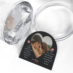 “Love Always” Personalized Couple Snow Globe – Custom Photo & Message Gift