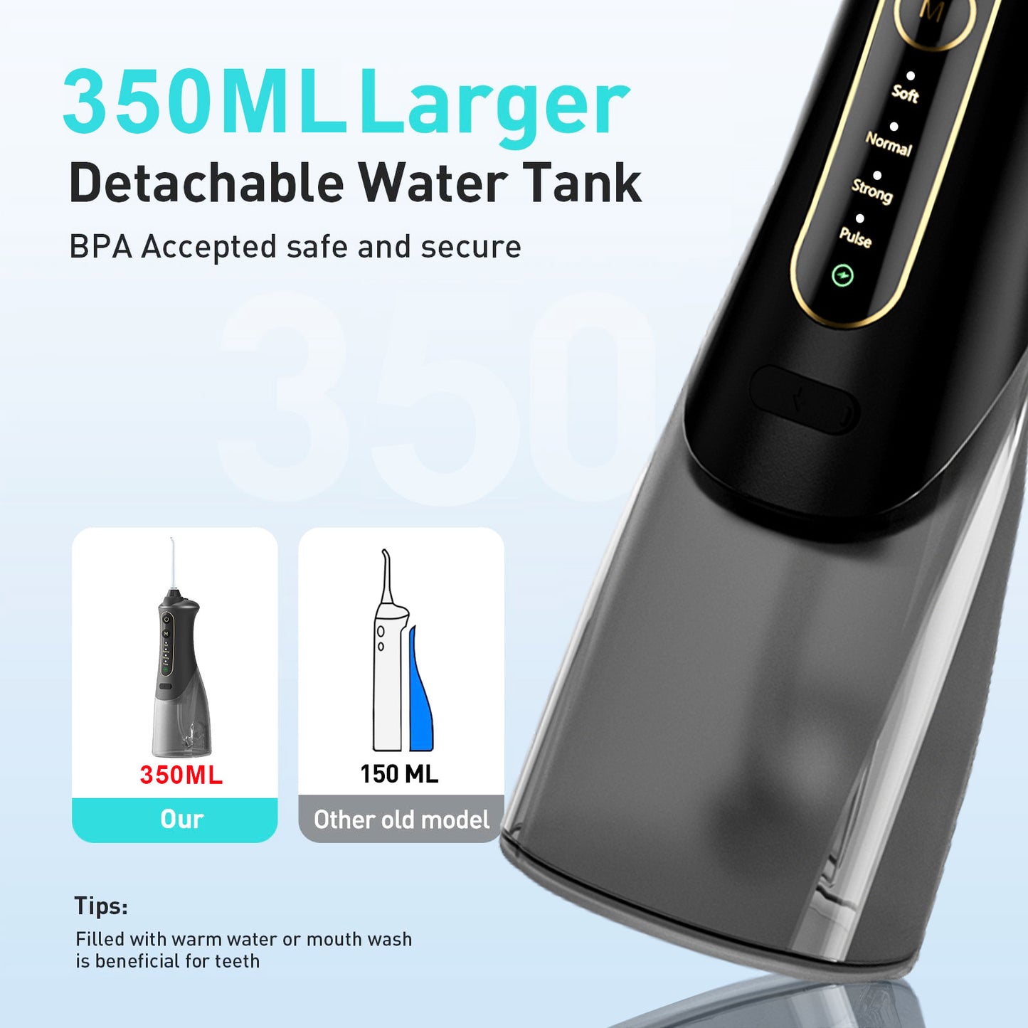 Cordless Oral Irrigator – Portable Water Flosser for Deep Teeth Cleaning