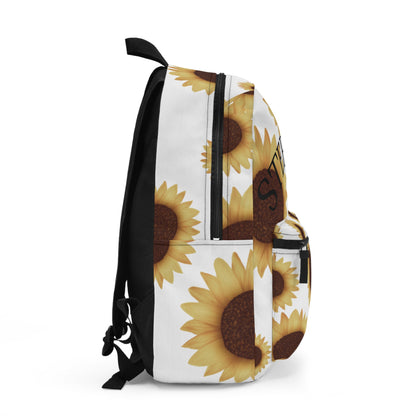 "Bloom with Style – Personalized Sunflower Backpack"